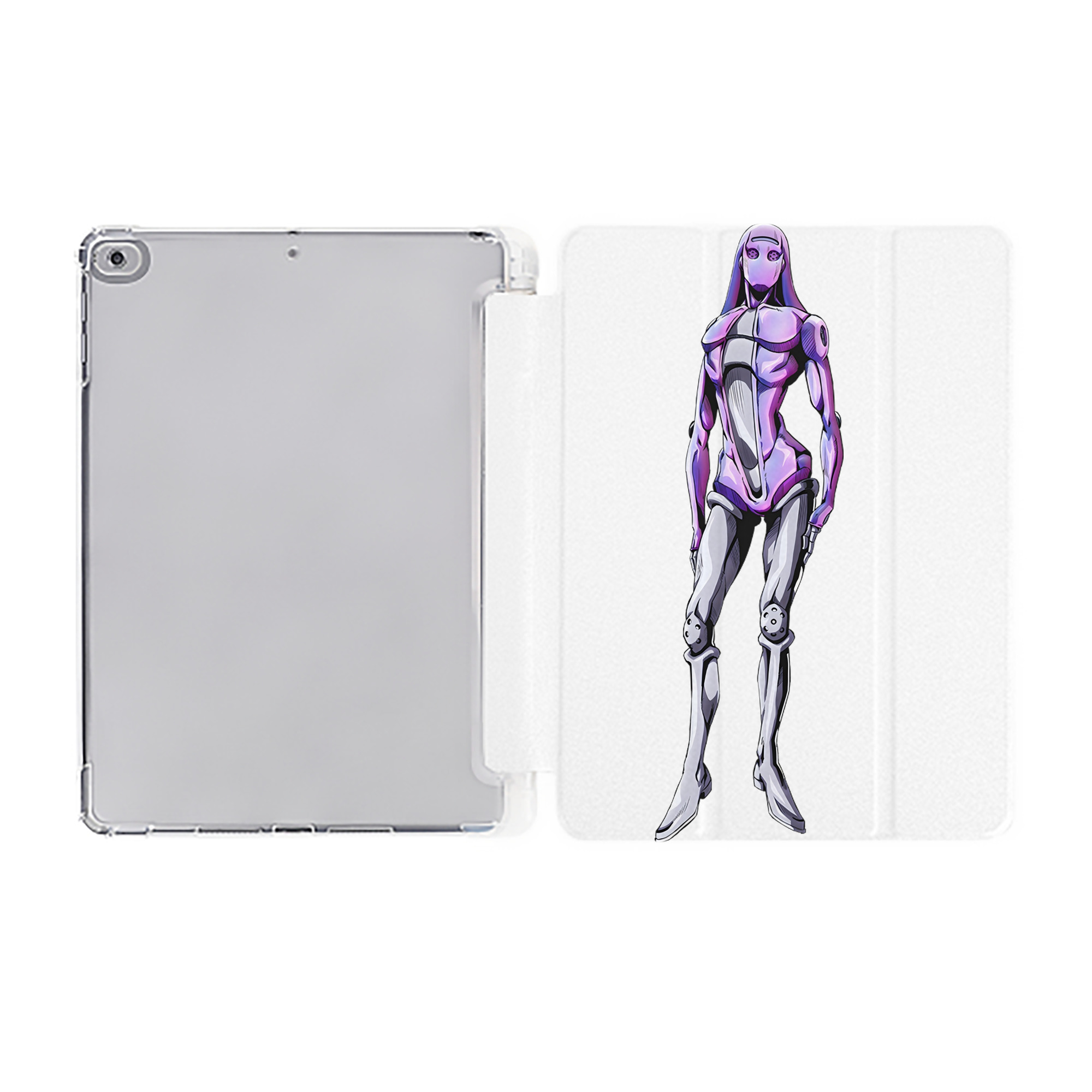 （画像用） ジョジョの奇妙な冒険 JoJo's Bizarre Adventure IPad ケース ペン収納付き 三つ折りスタンド PUレザー×シリコン 対応機種9.5/10.5/10.9インチ